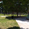 A view of trees and grass in La Cienega Park in Beverly Hills